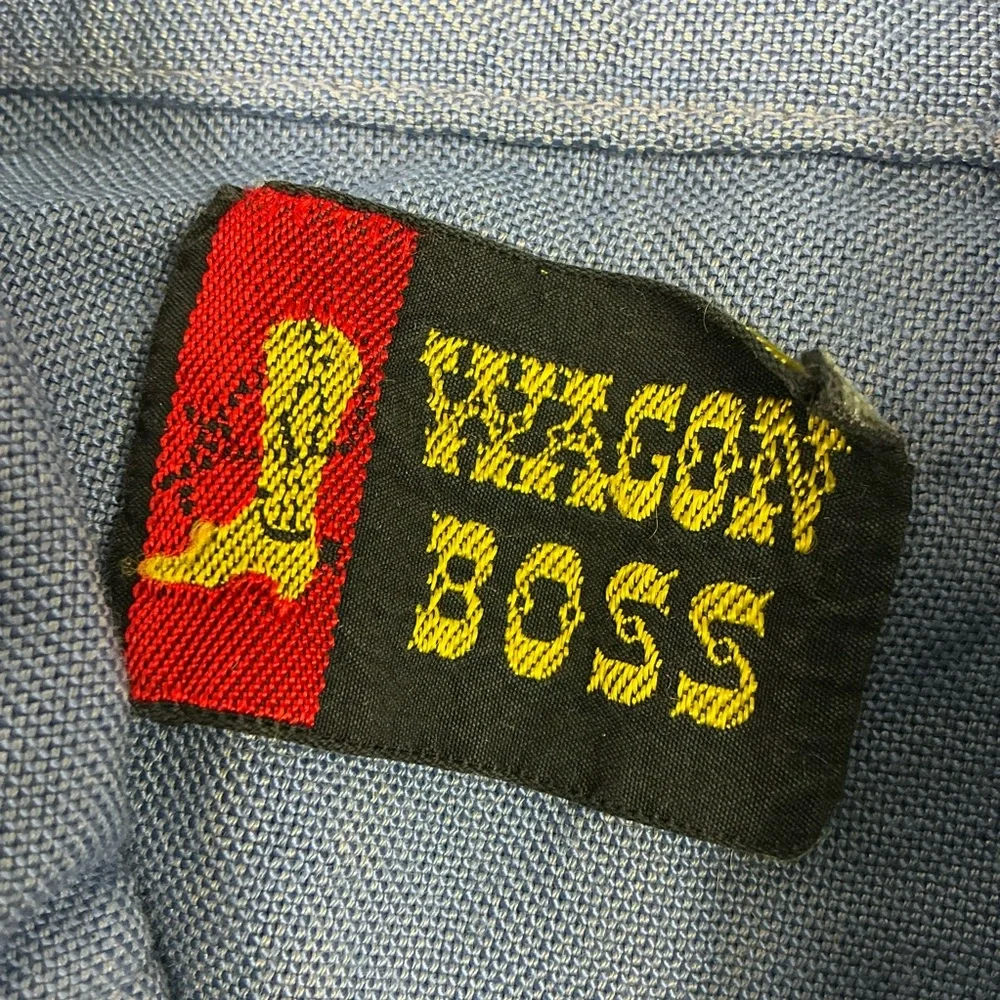 Vintage 60s Wagon Boss rayon lace up pullover shirt USA made SZ Small - Picture 2 of 7